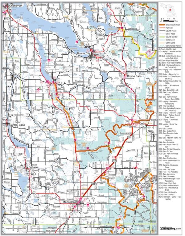 ANTRIM COUNTY SNOWMOBILE CLUB | Rough Trails | Maps | Adventure | Michigan